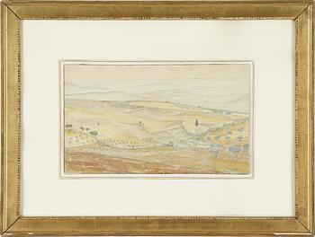 EDVIN OLLERS, 2 st, akvareller, signerade och daterade 1921 samt 1925.