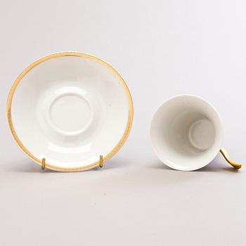 VERSACE Ikarus, Médaillon Méandre d'Or 2 + 2 porcelain plates with a coffee cup by Rosenthal.