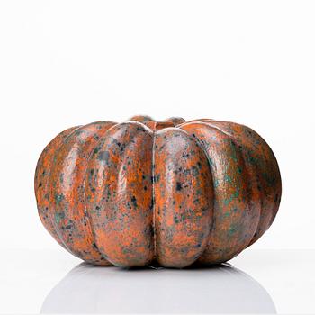 Hans Hedberg, a faience sculpture of a pumpkin, Biot, France.