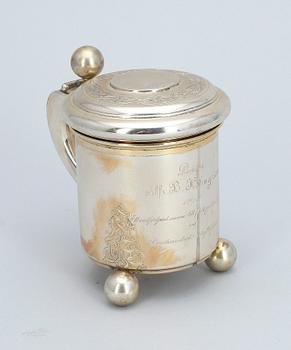 DRYCKESBÄGARE, silver, barockstil, B. Erlandsson, Kristianstad, 1906, vikt ca 362 g.