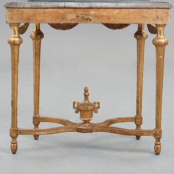 A Gustavian late 18th century console table.