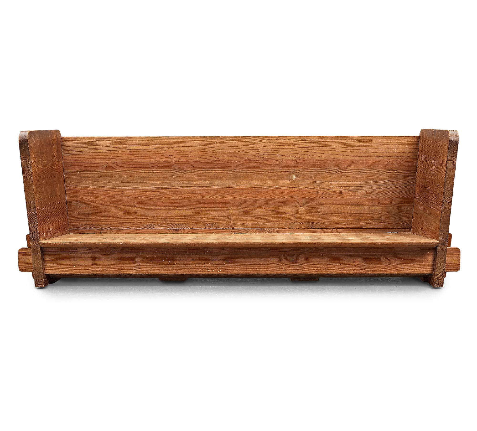 Axel Einar Hjorth, a stained pine "Lovö" sofa, Nordiska Kompaniet, Sweden 1930's.