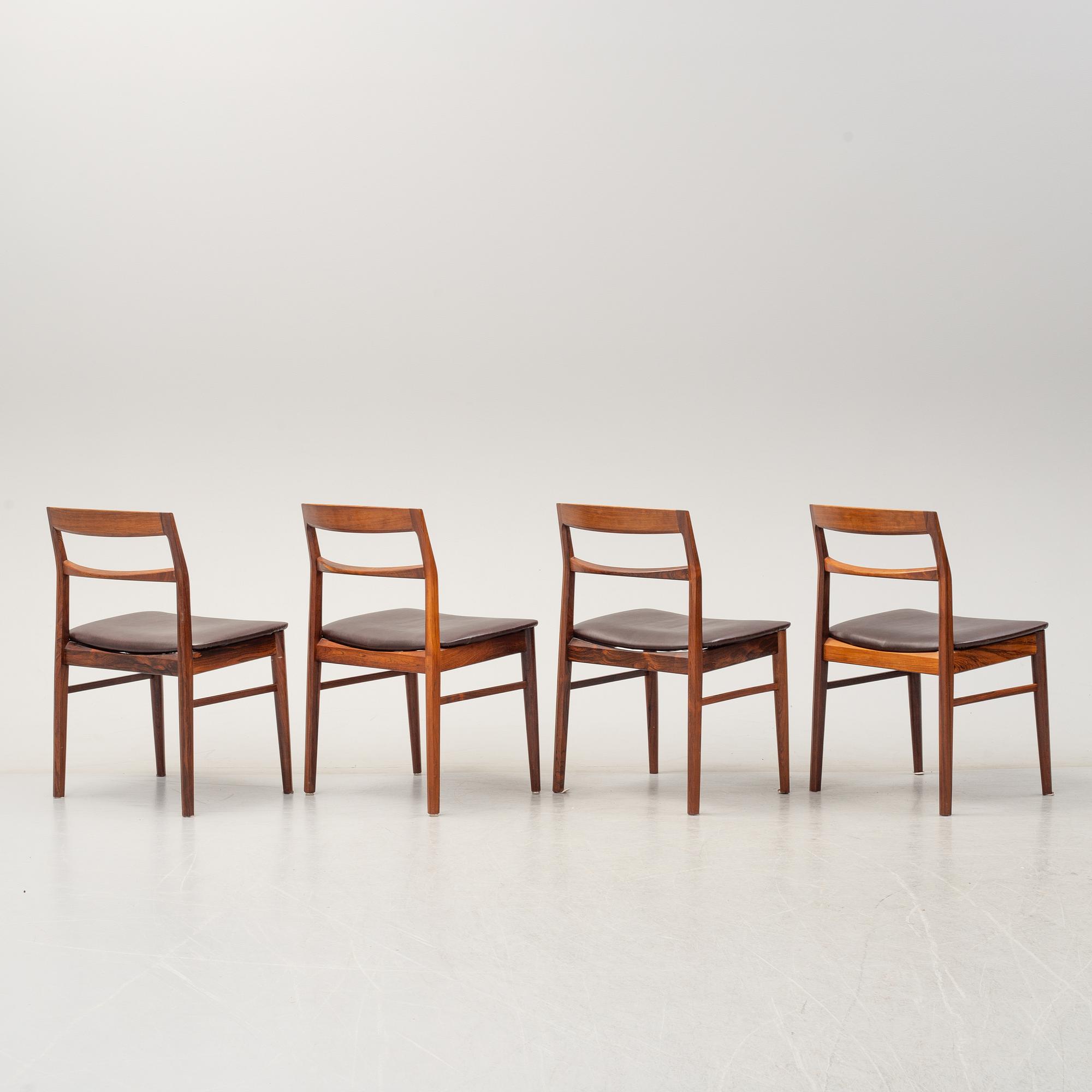 A second half of the 20th Century five piece dining suite, Vejle Stole & Möbelfabrik, Denmark.