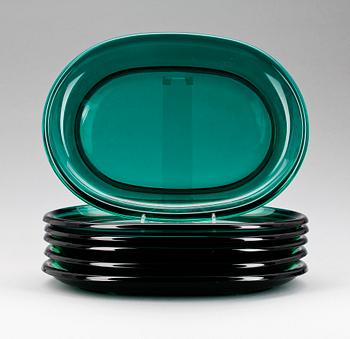 HUMMERTALLRIKAR, 4+2st, glas. Josef Frank för Firma Svenskt Tenn, Reijmyre eller Gullaskruf, 1900-tal.