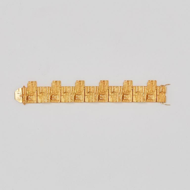 Björn Weckström, armband "Morgam", Lapponia, Finland 1972, 14K.