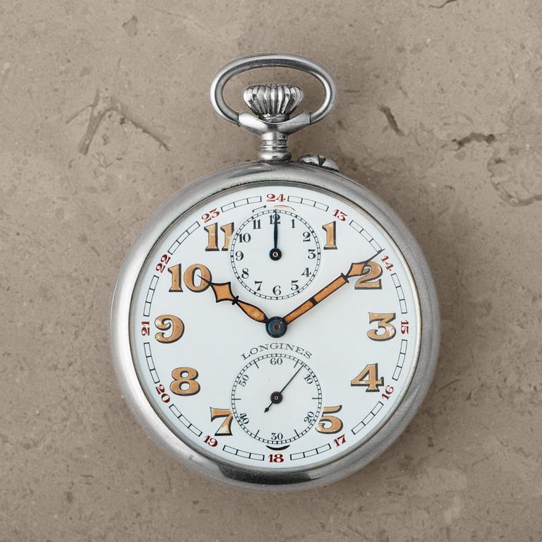 LONGINES, pocketwatch, 50,5 mm, alarm,