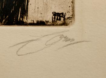 ANDERS ZORN, etsning, sign. Utförd 1900.