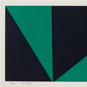 Olle Baertling, silkscreen in colours, 1954-68, signed 3/300.