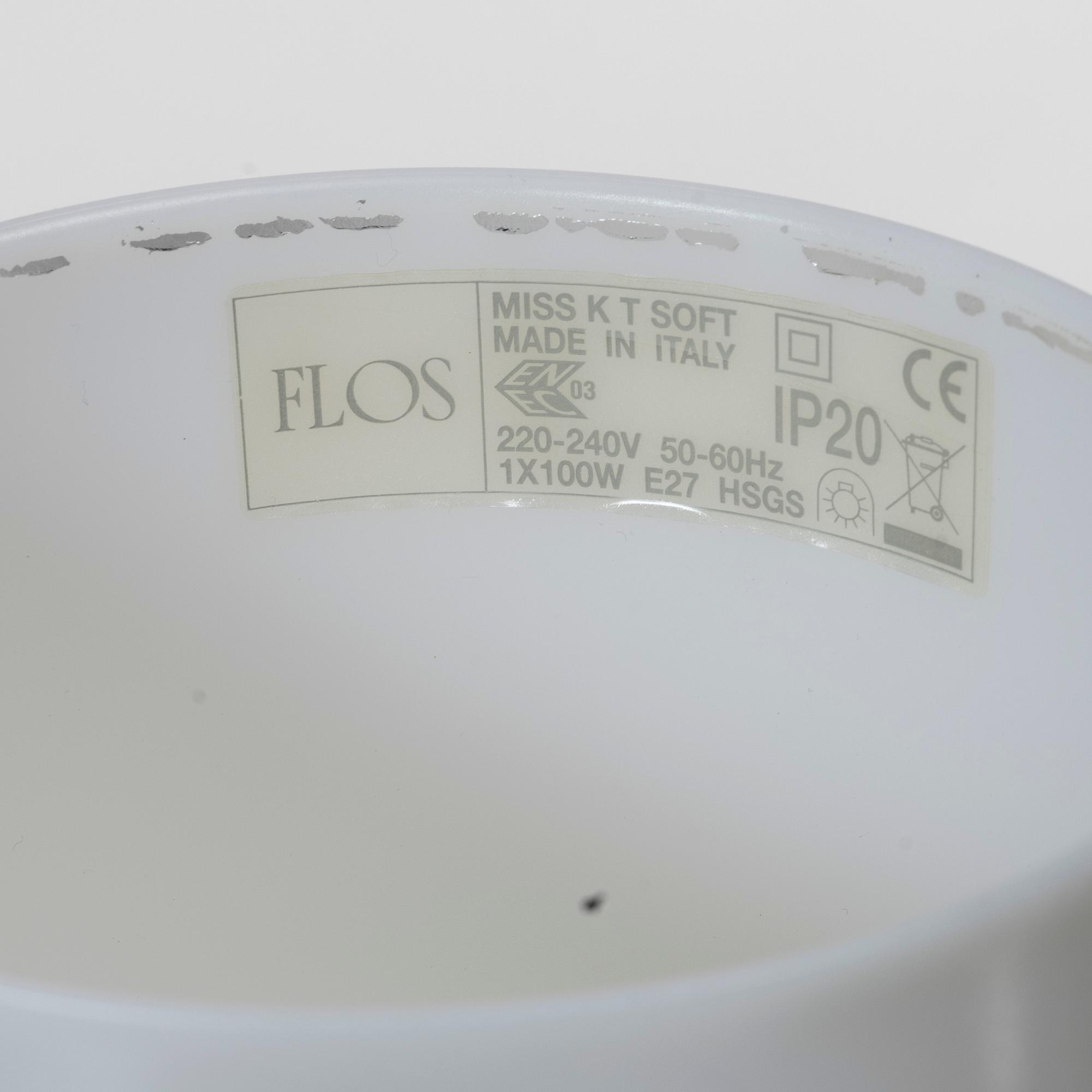 Philippe Starck, a pair of 'miss K soft' table lamps, Flos, Italy.