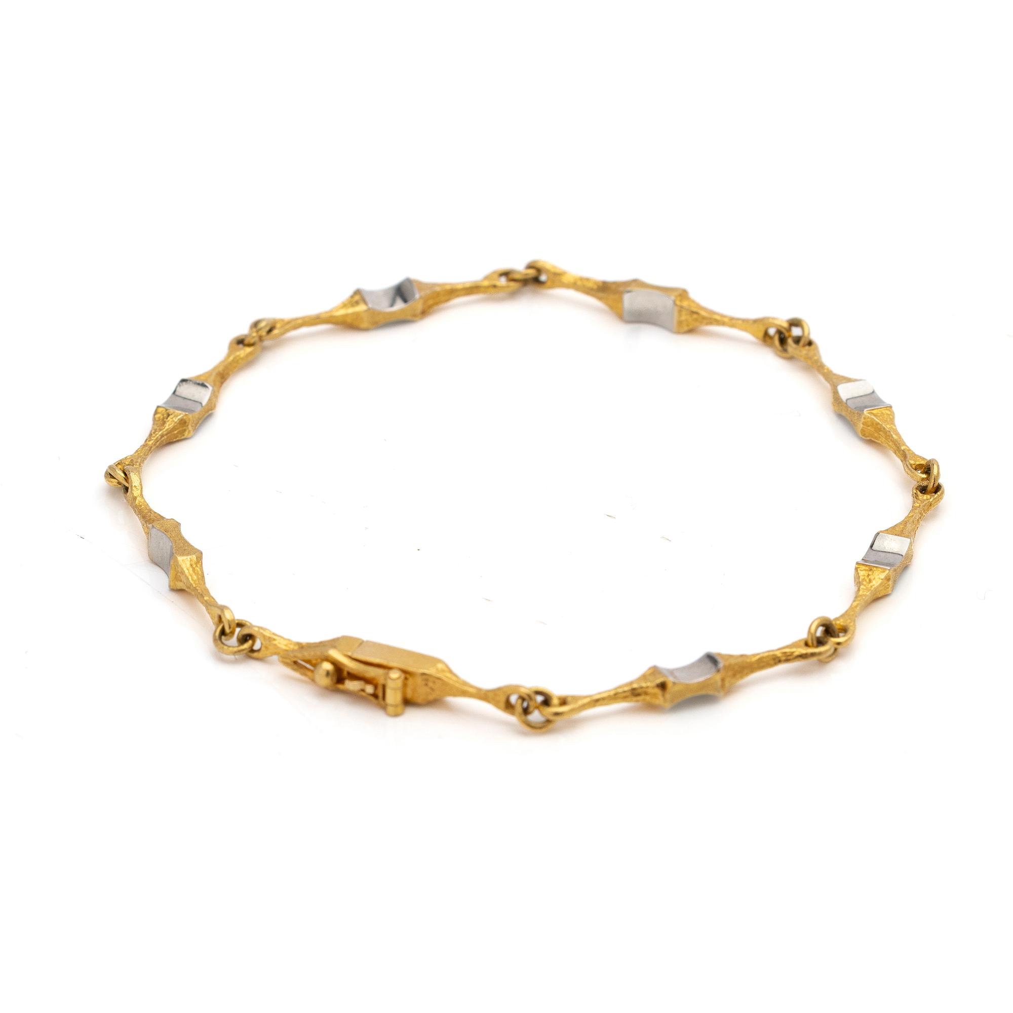 Björn Weckström, Bracelet, "Arabesque", 18K gold and platinum, Lapponia.