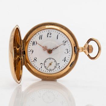 Pocket watch, half hunter, 32 mm.