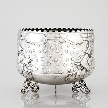 Olga Lanner, an Art Nouveau silver flower pot, Stockholm 1916.