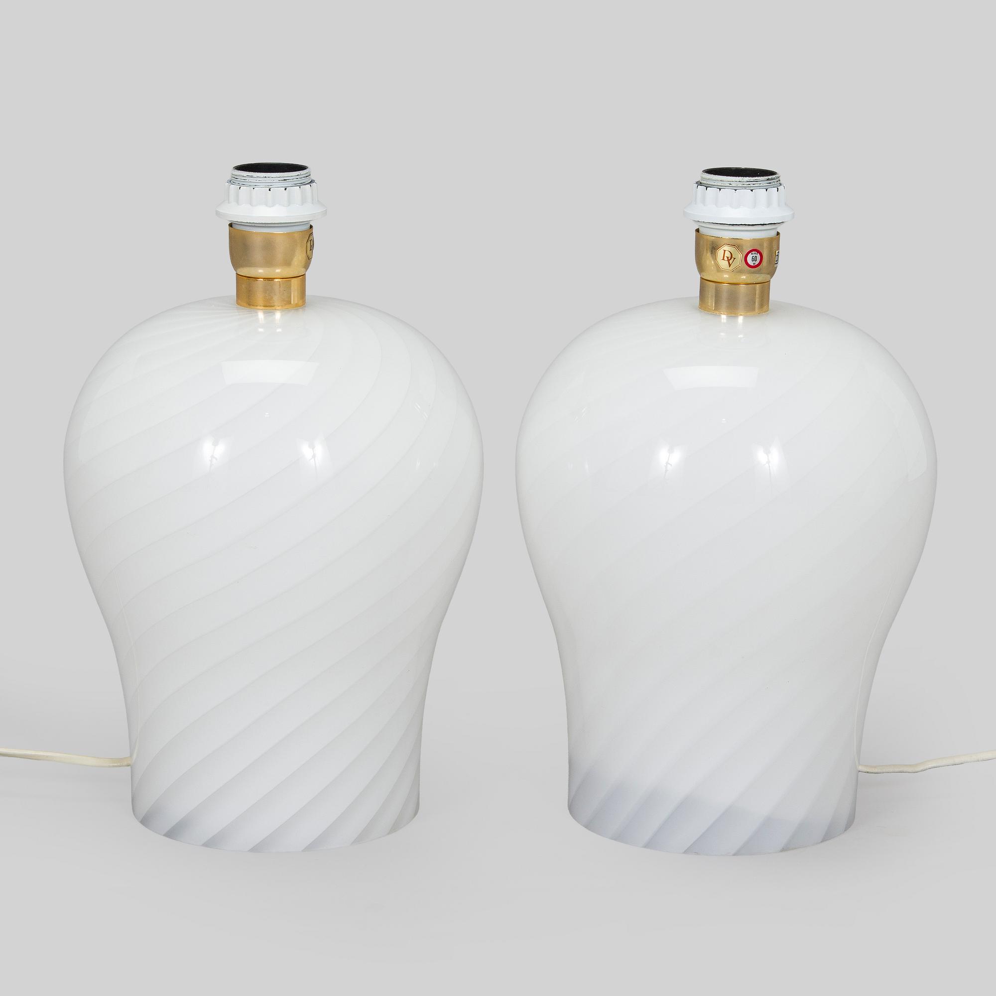 Bordslampor, ett par, DaVinci, Italien 1900-talets senare hälft.