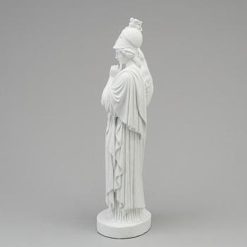 SKULPTUR, biskvi. "Minerva", Royal Copenhagen, Danmark, 1870-tal.