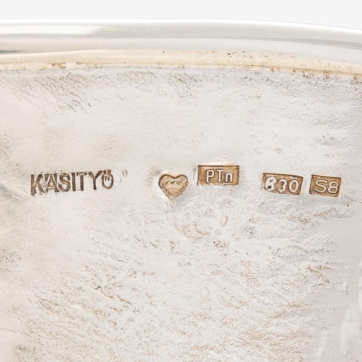 Pekka Turtiainen, a set of three silver bowls, samorodok technique, Finland 1995.