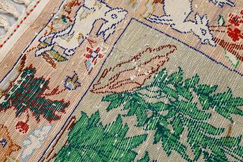 Matta, semiantik Isfahan, part silk, ca 101 x 66 cm.