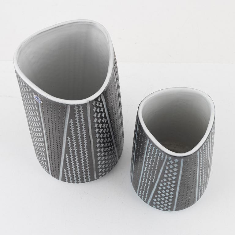 Mari Simmulson, two vases, Upsala-Ekeby.