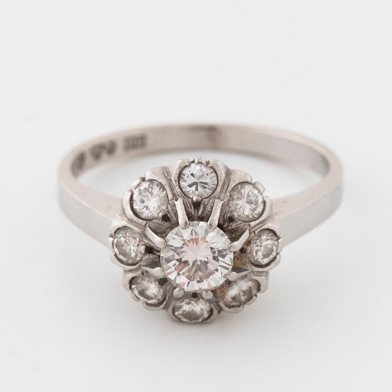 A brilliant cut diamond ring by Bims Guldsmide, Göteborg, 1965.