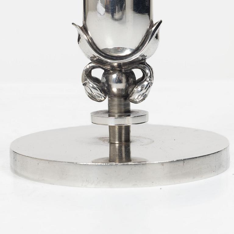 Georg Jensen, a sterling silver orchid vase, designed by Harald Nielsen, model no. 757, Copenhagen, Denmark, after 1945.
