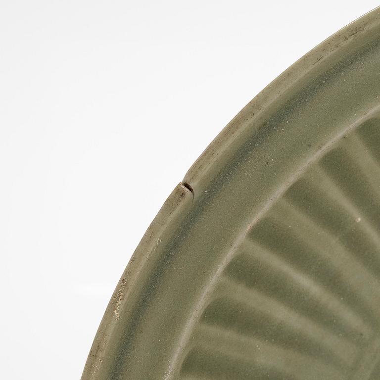 A Celadon dish, Ming dynasty (1368-1644).