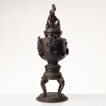 Rökelsekar, brons, Japan, Meiji (1868-1912).