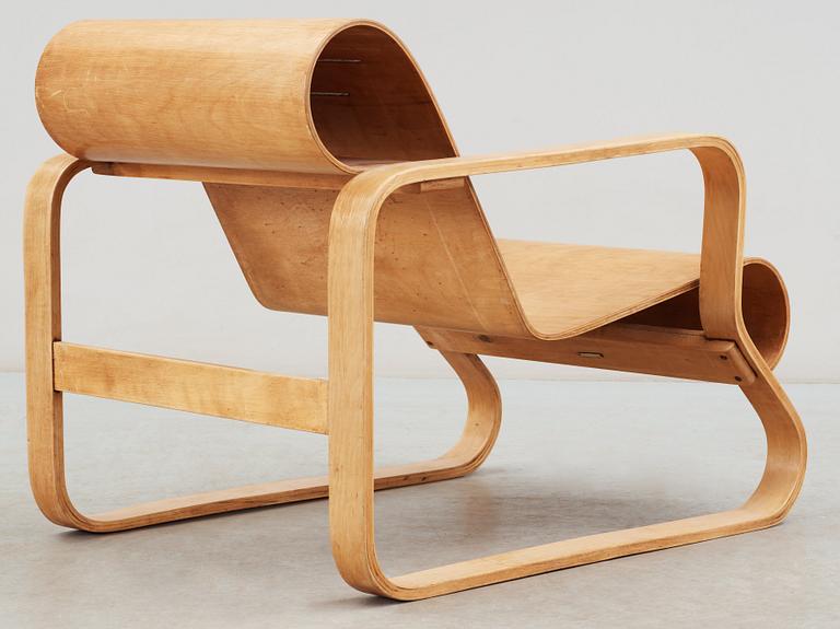 An Alvar Aalto laminated birch and plywood armchair, 'Paimio', model 41, retailed by Finmar Ltd, Finland circa 1932.