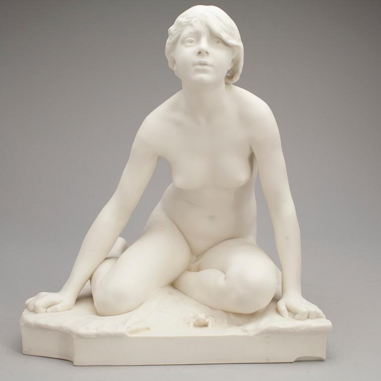 SKULPTUR, parian, Per Hasselberg Gustafsberg 1909.