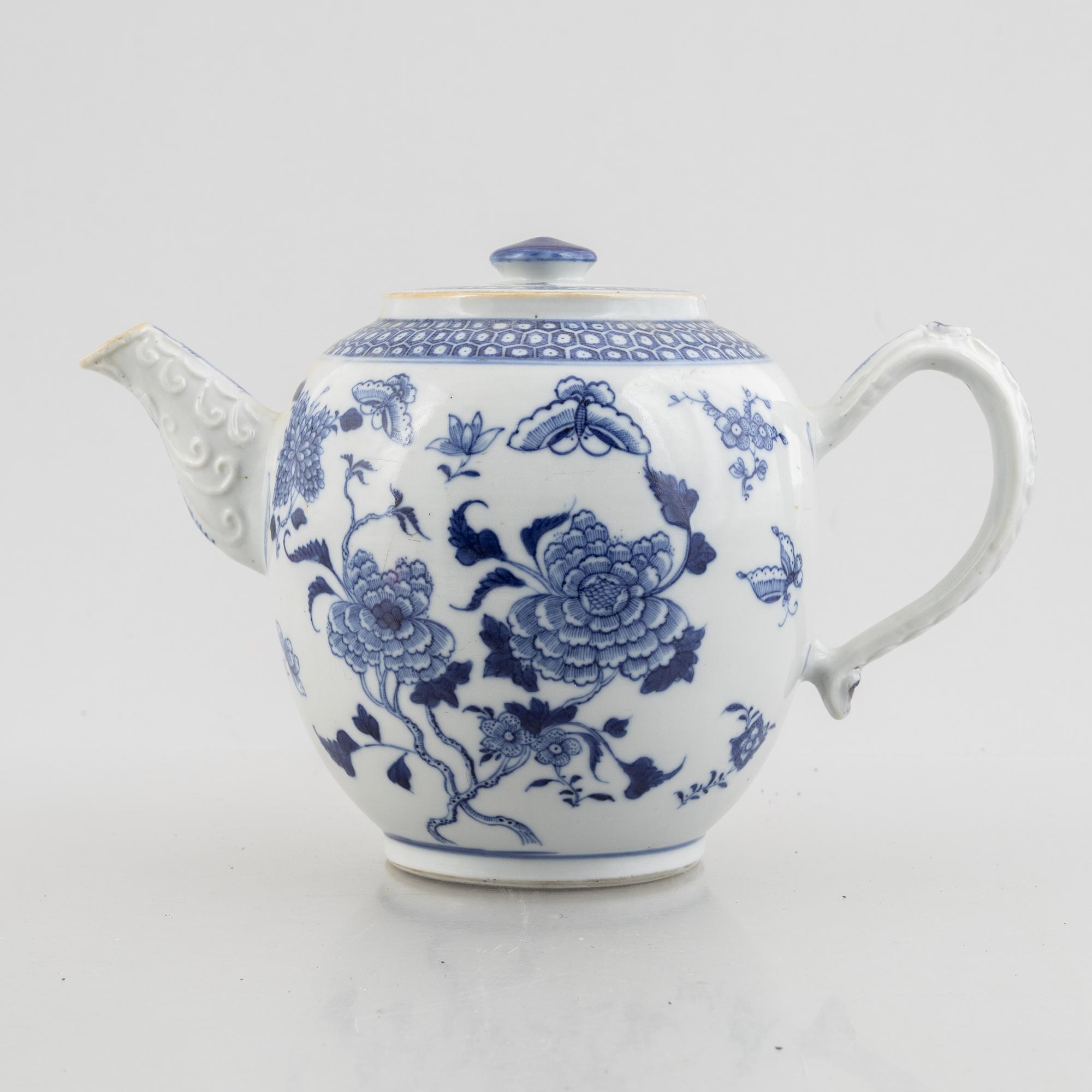 Punschkanna, kompaniporslin, Kina, Qingdynastin, Qianlong, 1700-talets slut.