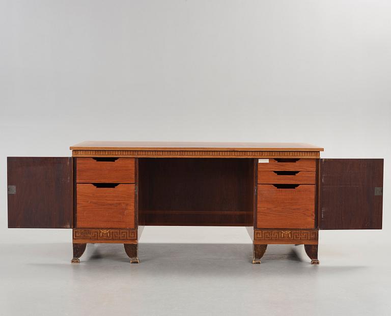 Carl Malmsten, a Swedish Grace freestanding desk, Nordiska Kompaniet, Nyköping, Sweden ca 1929.