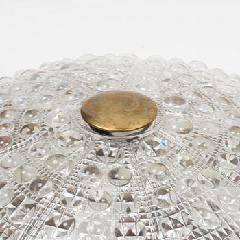 Carl Fagerlund, a set of three ceiling lamps, Orrefors second half of the 20th century.