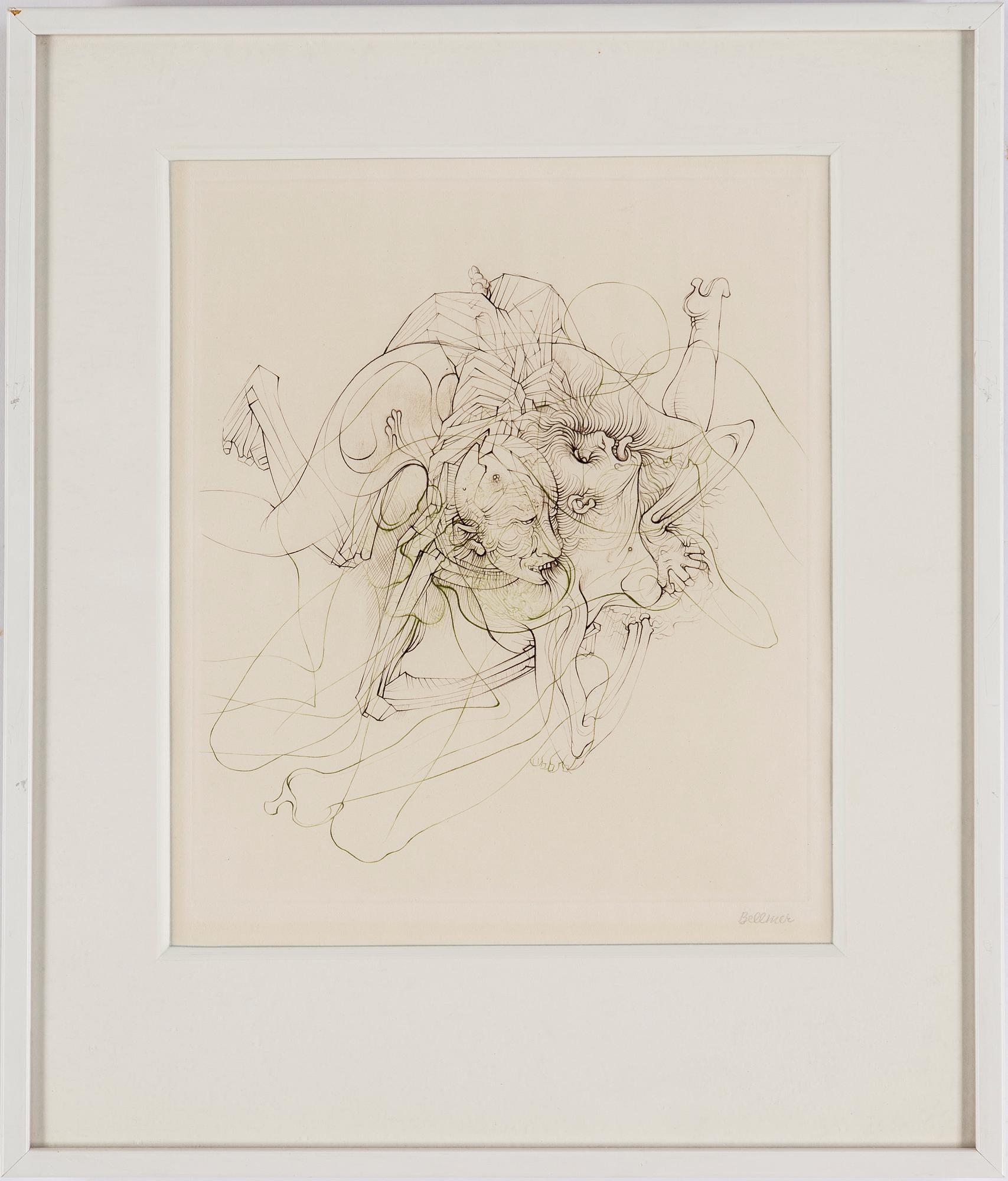 HANS BELLMER, 10 etchings in two colours, 1966-68, signed in pencil.