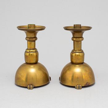 A pair of 1930s art déco candlesticks.