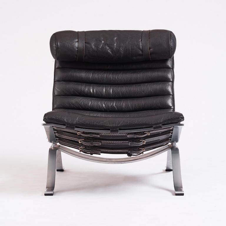 Arne Norell, a black leather 'Ari' lounge chair, Möbel AB Arne Norell, 1960-1970s.