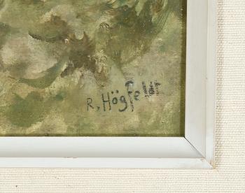 ROBERT HÖGFELDT, blandteknik på pannå, sign.