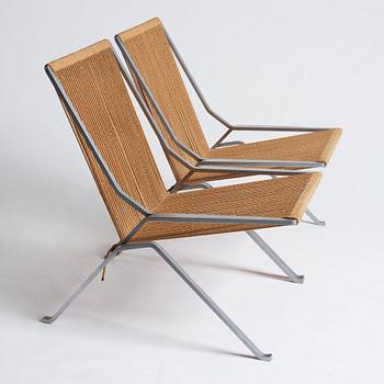 Poul Kjaerholm, fåtöljer ett par, "PK 25", The Element Chair, E Kold Christensen, Danmark ca 1962.