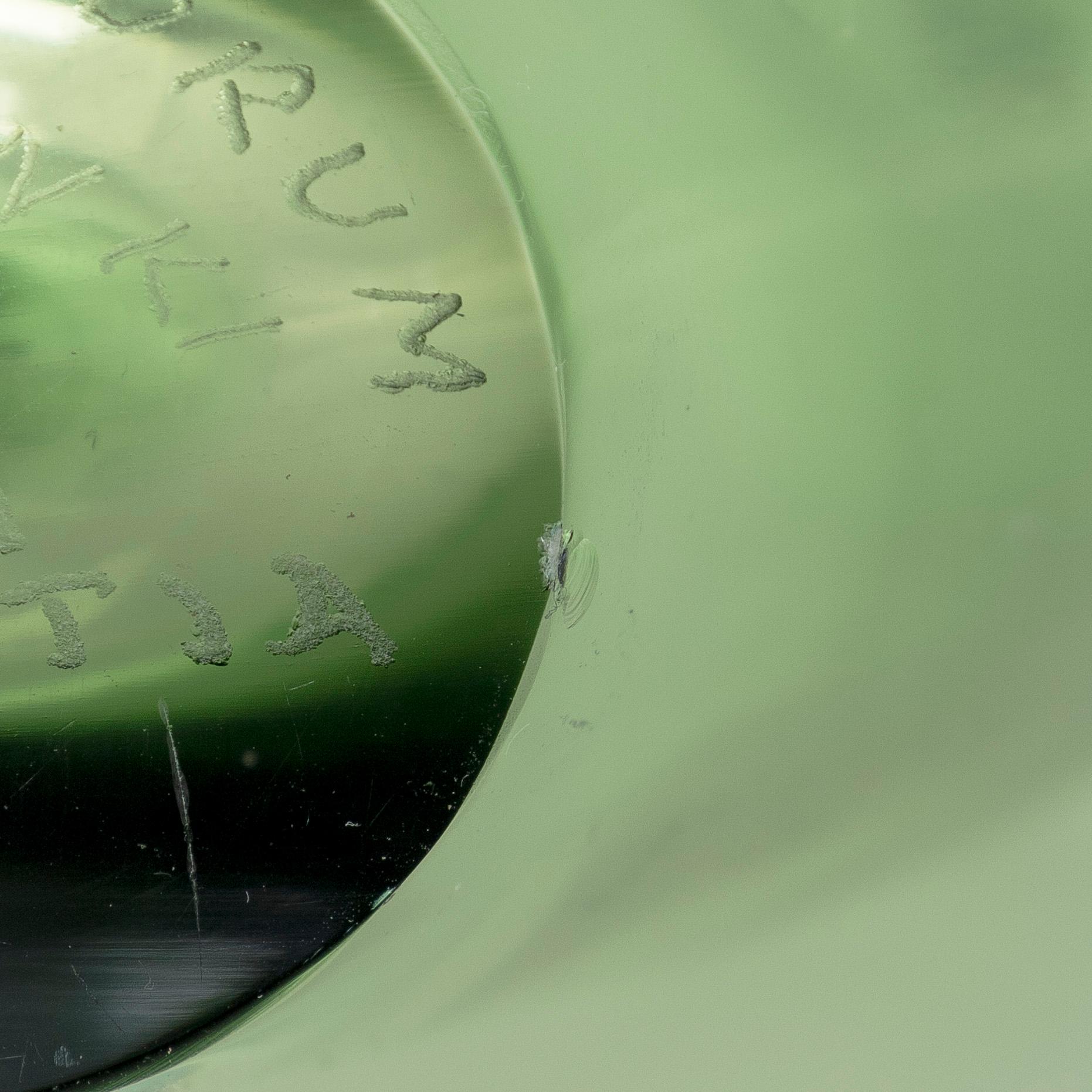 Ristomatti Ratia, flaska och vas, glass, signerade Design Forum Helsinki 1999 RM Ratia.