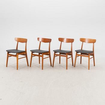 A set of 10 1960s Farstrup teak dining chairs.
