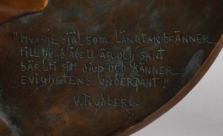 VÄGGRELIEFER, 2 st, brons, en signerad Gerda Sprinchorn, omkring år 1900.