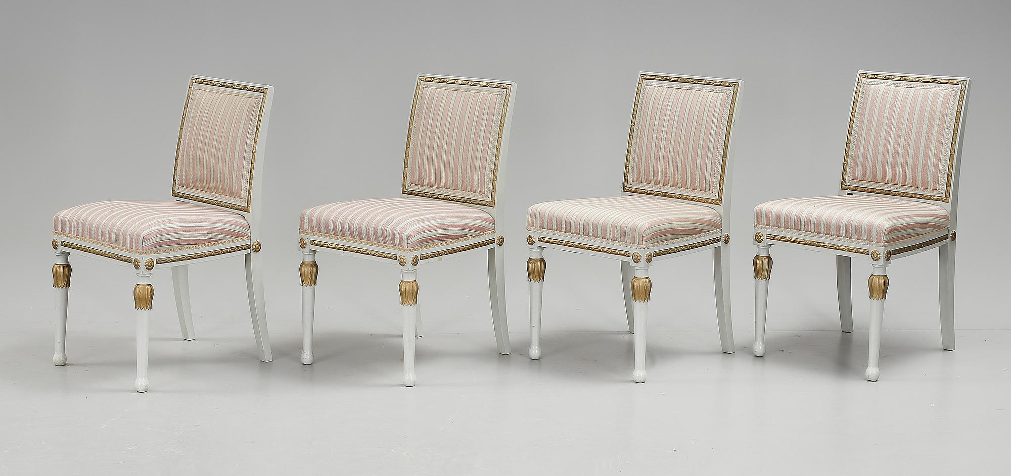 SALONGSGRUPP, 7 delar, gustaviansk stil, 1900-tal.