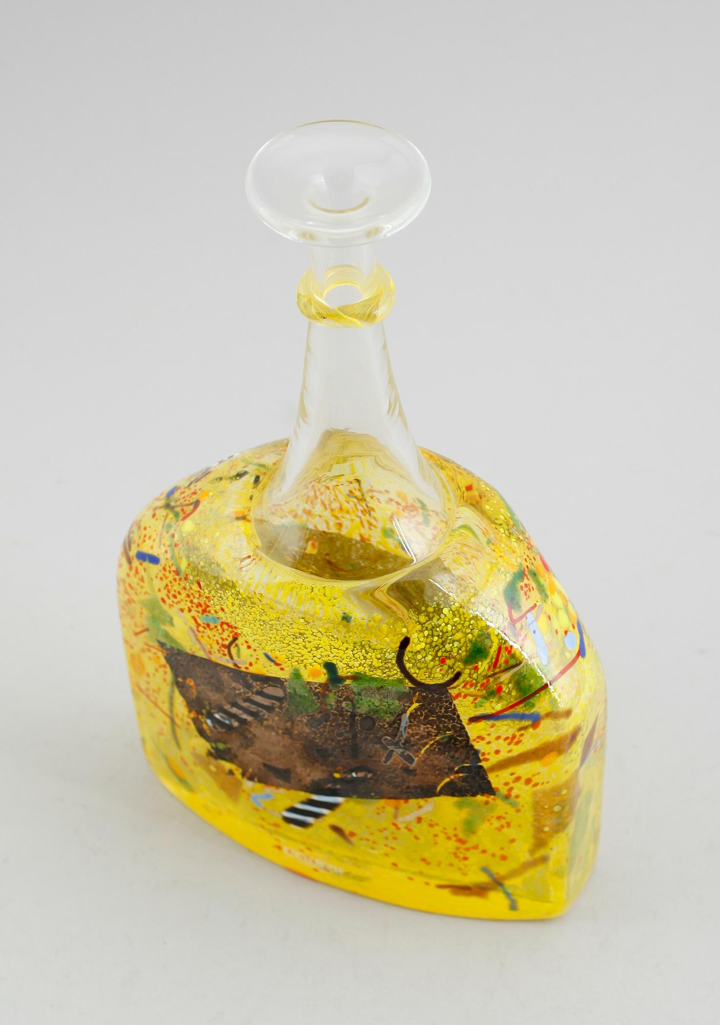 FLASKA, glas, Bertil Vallien, Kosta Boda, signerad.