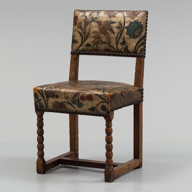 A baroque chair, late 17th or early 18th century.