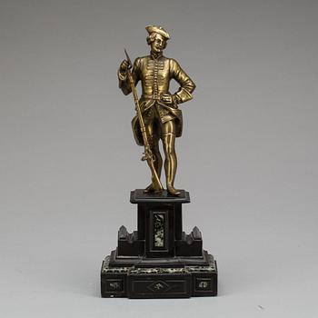 STATYETT, brons, 1800/1900-tal.