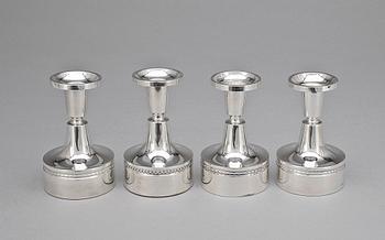 LJUSSTAKAR, 2 par, silver, Eric Löfman, MGAB, Uppsala 1960/70-tal.