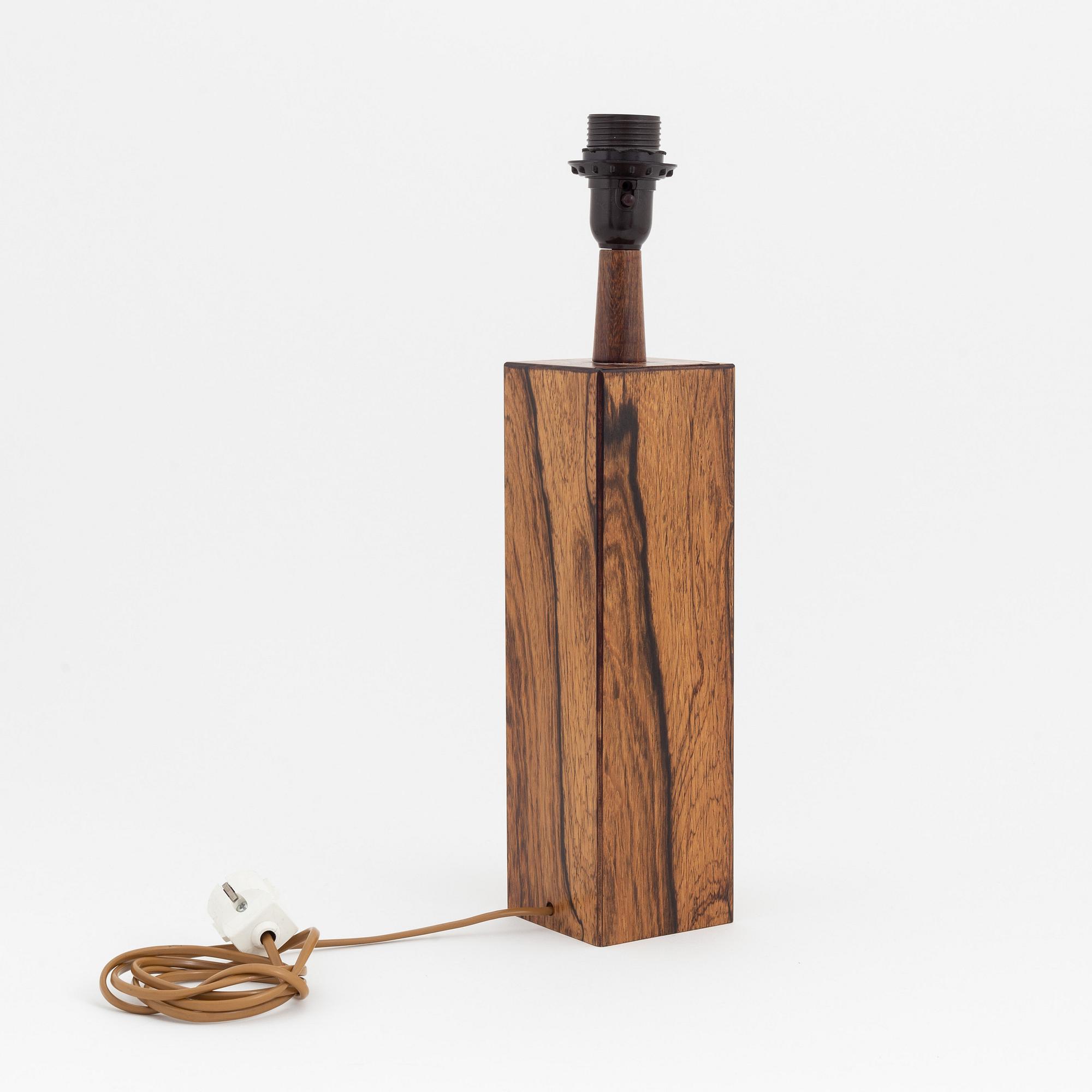 A rosewood veneered table light, 1960's.