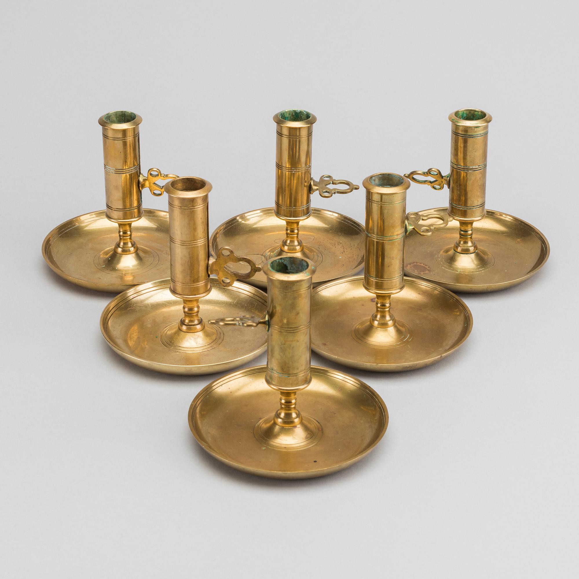 SIX SWEDISH CANDLESTICK BY SKULTUNA.