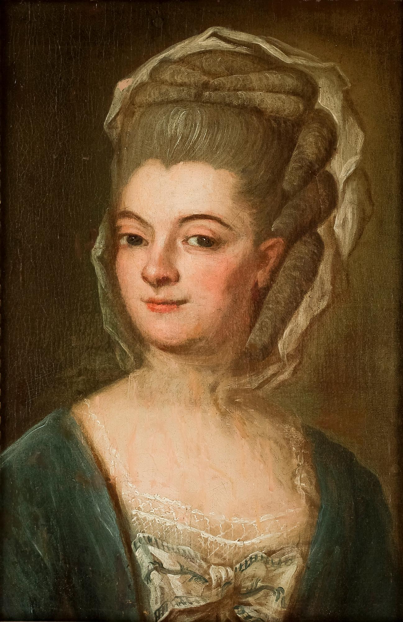 OKÄND KONSTNÄR, olja på duk, ej signerad, 1700-tal.