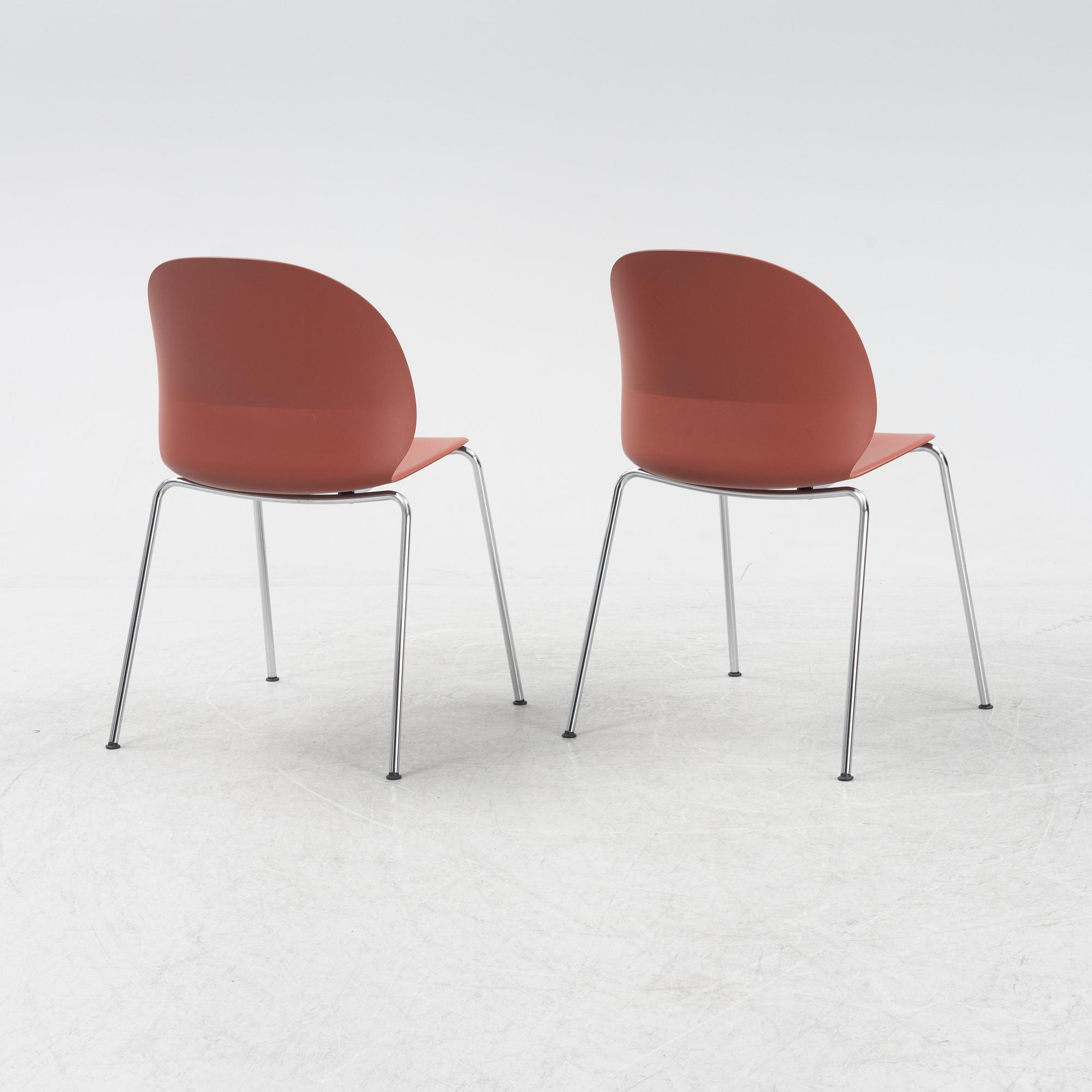 Nendo, a set of six model 'N02-10 Recycle chairs, Fritz Hansen, Denmark, 2020.