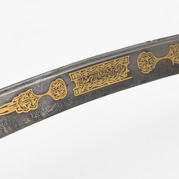 Yataghan, sword with scabbard, Ottoman.