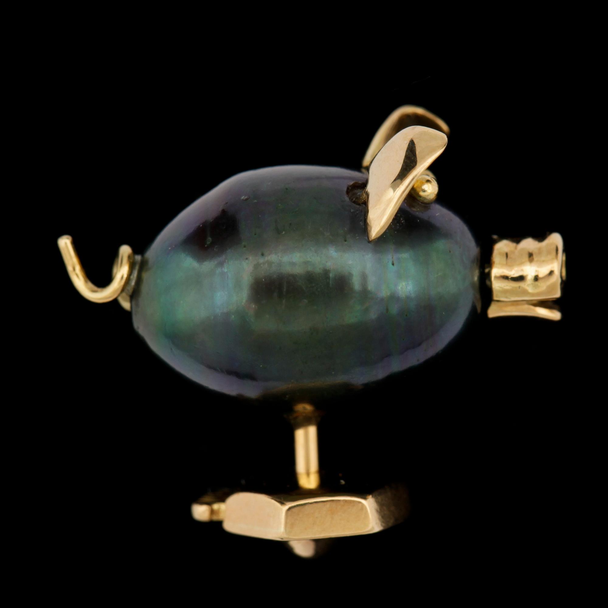 PIN, Tahitipärla och 18k guld, W.A Bolin, 1900/2000-tal.