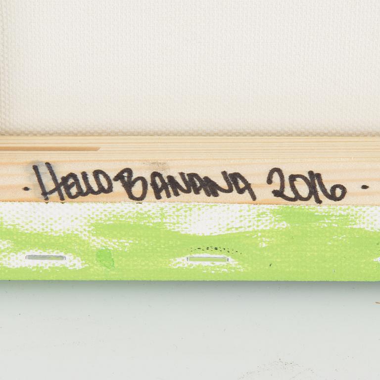 HELLO BANANA, "Imagination Life", stencil/spray, 2016, signerad och daterad.